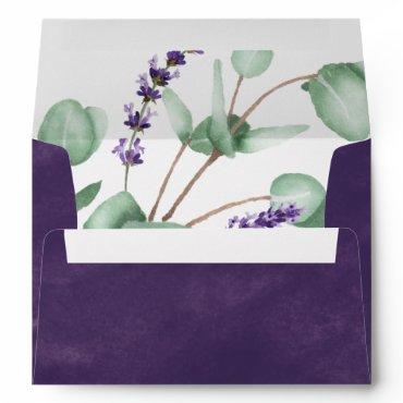 Rustic Lavender | Purple Wedding  Envelope