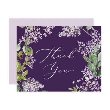 Rustic Lilac | Purple Thank You Card