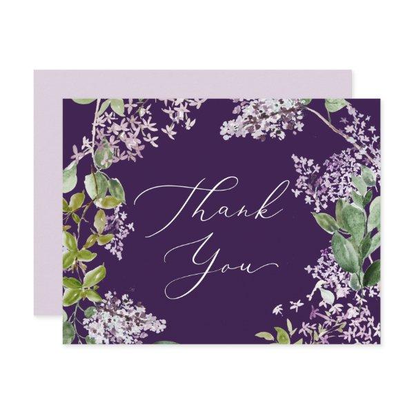 Rustic Lilac | Purple Thank You Card
