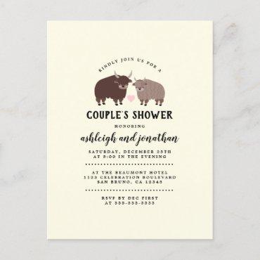 Rustic Lumberjack Bison Couple's  Postcard