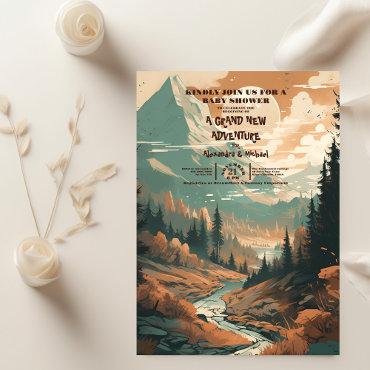 Rustic Mountain Forest Evergreen
