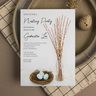 Rustic Nesting Party Blue Eggs