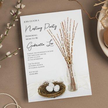 Rustic Nesting Party White Eggs