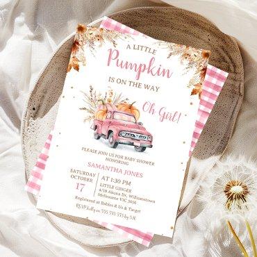 Rustic Pink Truck Little Pumpkin