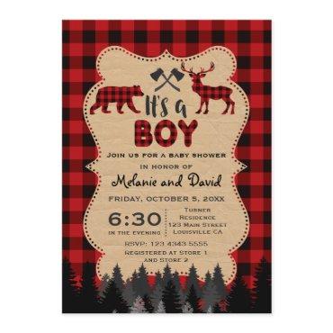 Rustic Red Buffalo Lumberjack Boy