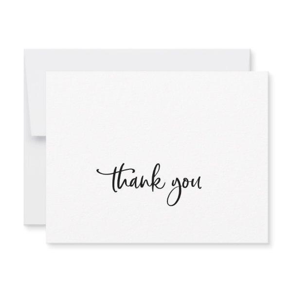 Rustic Script Thank You Card