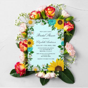 Rustic Sunflower Daisy Floral Bridal Shower