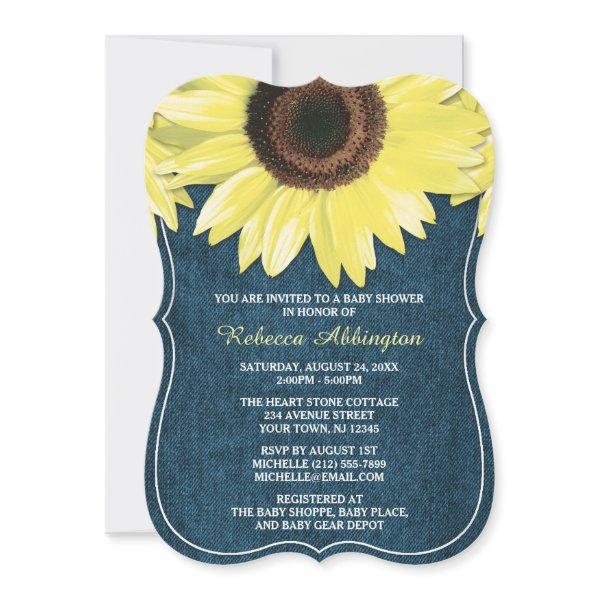Rustic Sunflower Denim