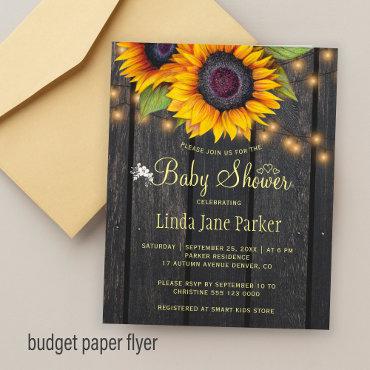 Rustic sunflowers BUDGET  Flyer