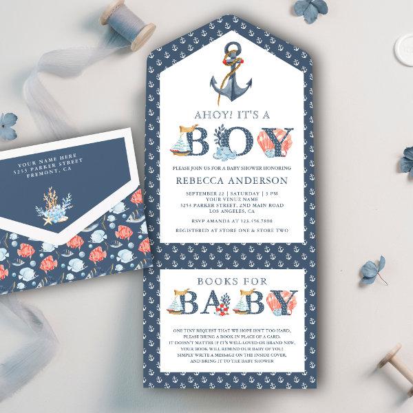 Rustic Under the Sea Anchor Nautical Baby Shower All In One