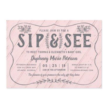 Rustic Wood Sip and See