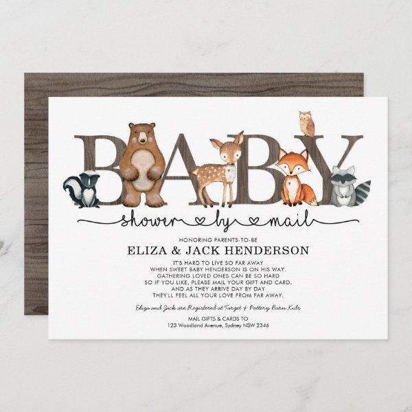 Rustic Woodland Animals Baby Shower By Mail