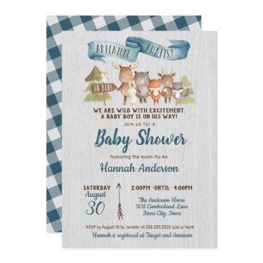 Rustic Woodland Animals Boy