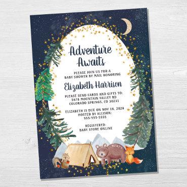 Rustic Woodland Night Sky Baby Shower By Mail