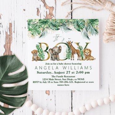 Safari Animal Jungle Green & Gold boy