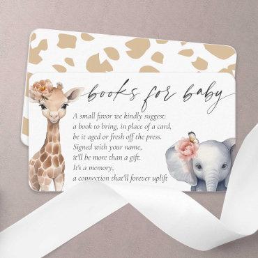 Safari Animals Books for Baby Girl Wild One Themed Enclosure Card