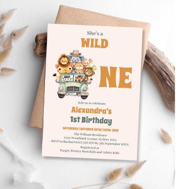 Safari Animals Wild One 1st Birtday