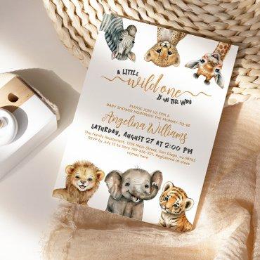 Safari animals wild one modern