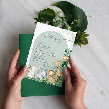 Safari Baby Animals Greenery Boho