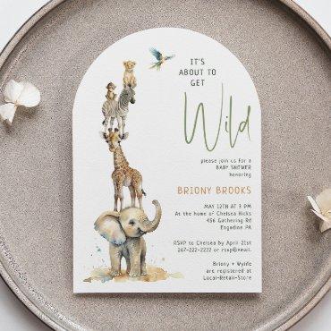 Safari "It's About To Get Wild" Baby Shower Arch