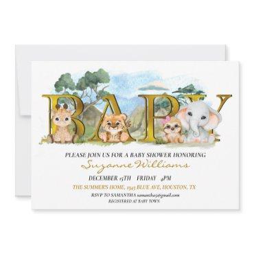 Safari Jungle Africa Animal Baby Shower