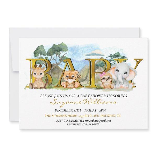 Safari Jungle Africa Animal Baby Shower