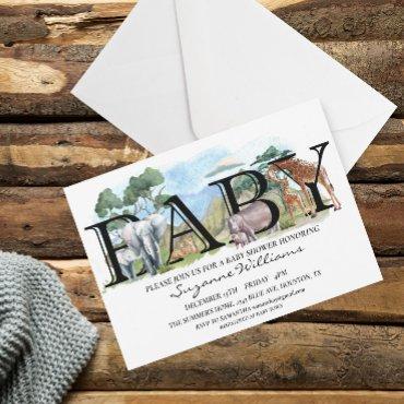 Safari Jungle Africa Animal mamas Baby Shower