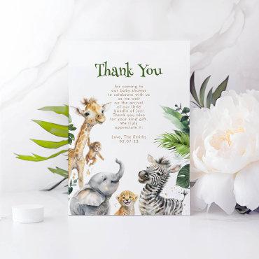 Safari Little Animals Jungle Thank You