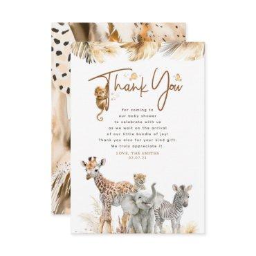 Safari Little Animals Jungle Thank You