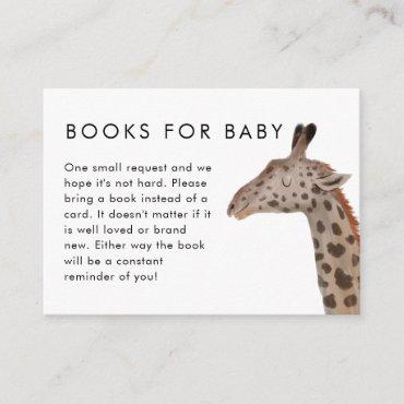 Safari Theme Baby Shower Book Request Enclosure Card