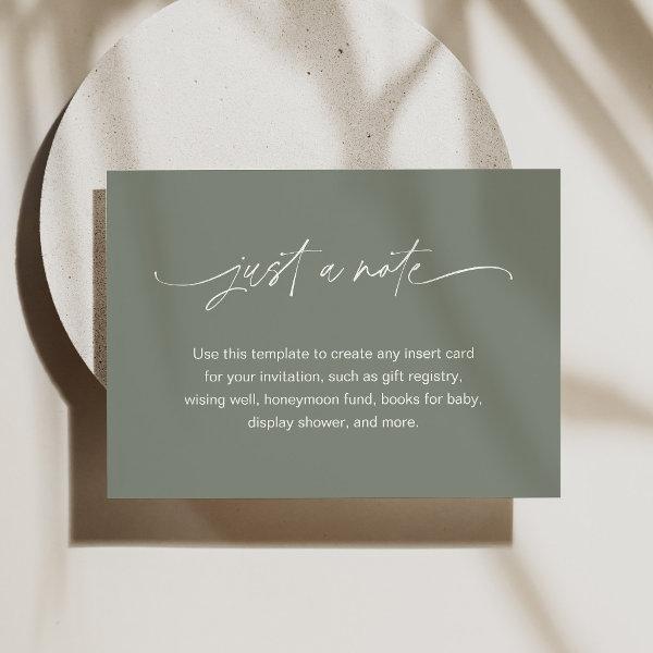 SAGE Bohemian Just a Note 3.5" x 5" Enclosure Card