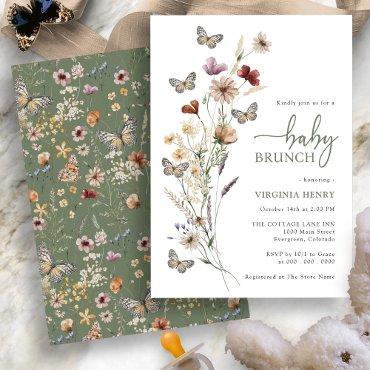 Sage Boho Wildflower Baby Brunch