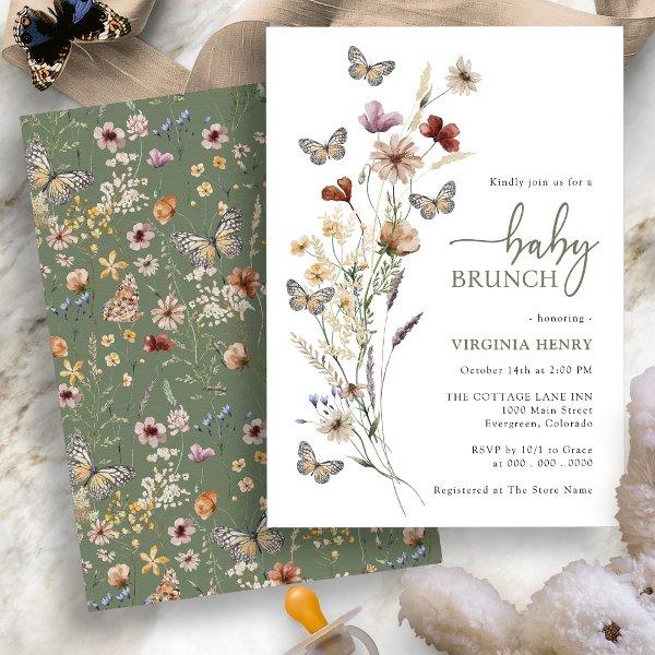 Sage Boho Wildflower Baby Brunch
