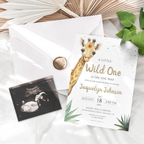 Sage Green and Gold Safari Giraffe