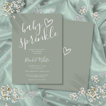 Sage Green Gender Neutral Baby Sprinkle Shower
