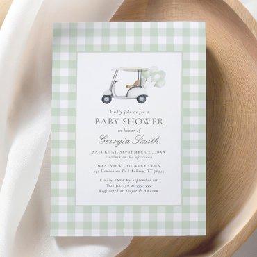 Sage Green Gingham Gender Neutral Golf