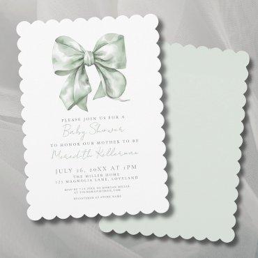 Sage Green Simple Bow