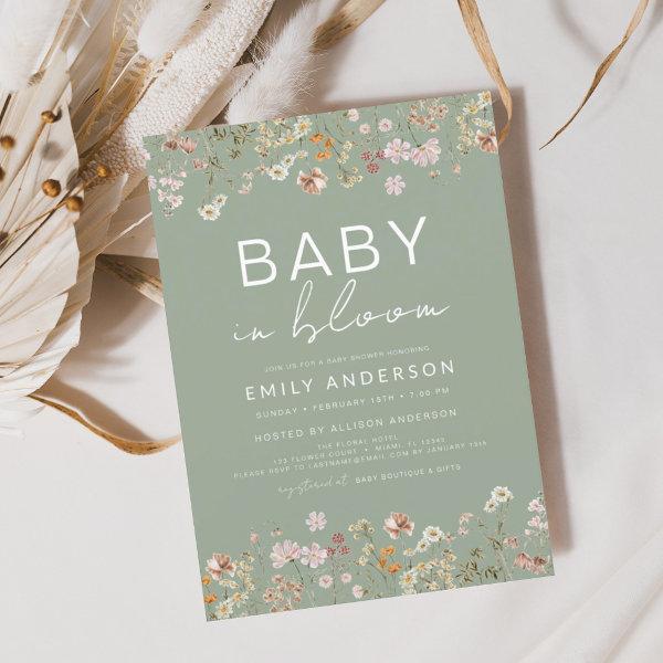 Sage Green Wildflower Baby in Bloom