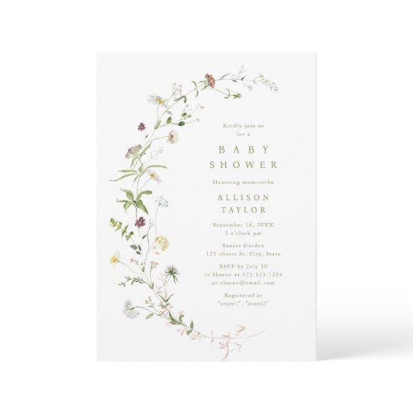 Sage Green Wildflower Rustic Boho