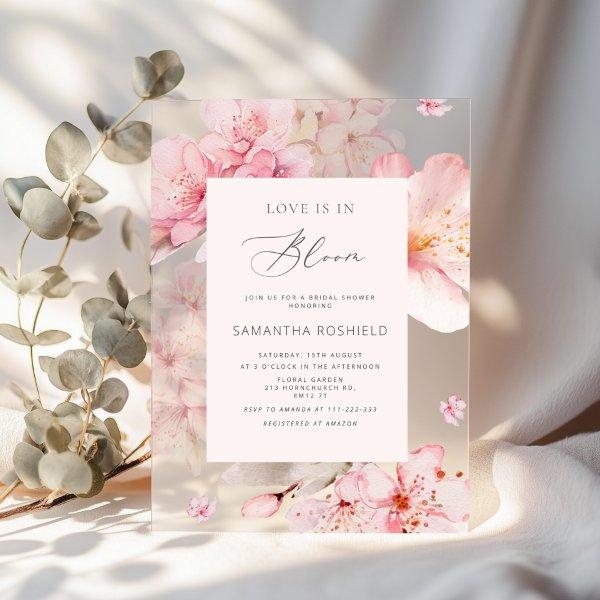 Sakura Love is in Bloom Bridal shower Acrylic