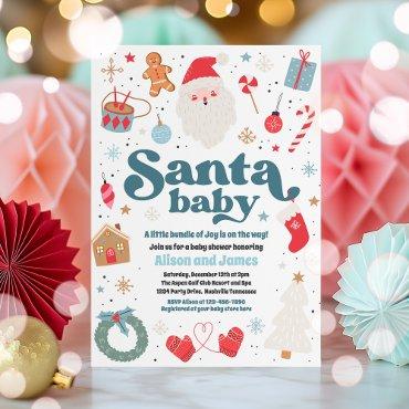 Santa Baby Blue And Red Christmas