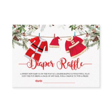 Santa Baby Diaper Raffle Enclosure Card