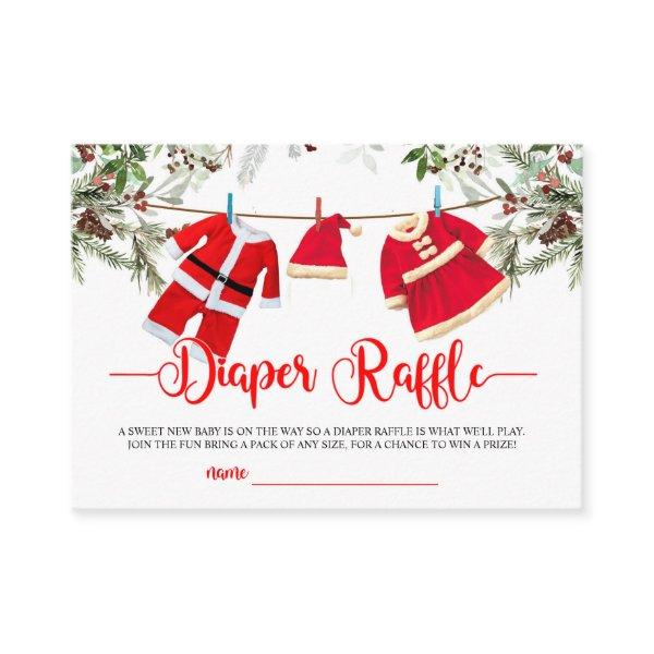 Santa Baby Diaper Raffle Enclosure Card
