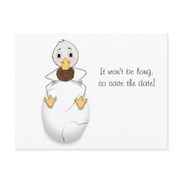 Save the Date for Baby Shower - Cracked Egg Announcement Postcard