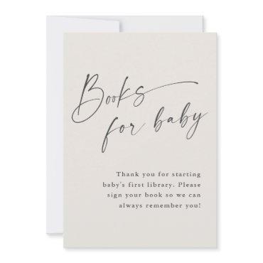 Script Books for Baby Neutral Baby Shower Sign