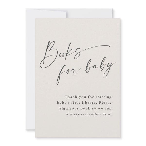 Script Books for Baby Neutral Baby Shower Sign