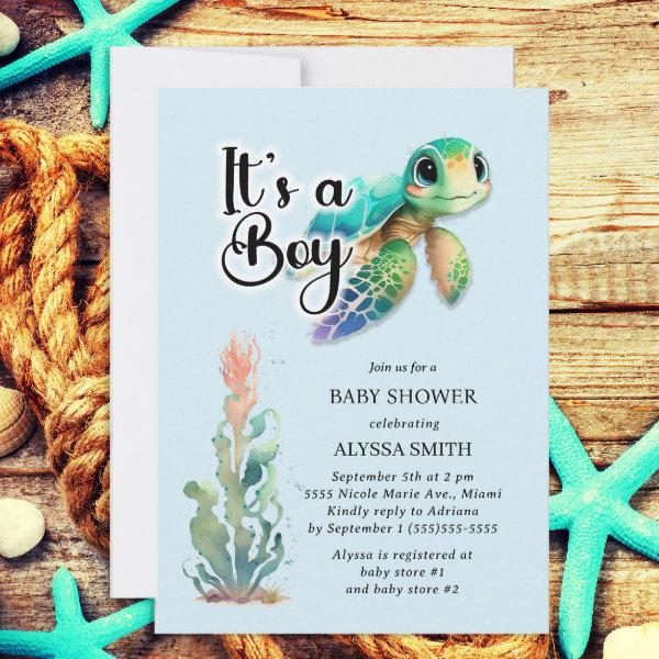 Sea Turtle Boy Baby Shower