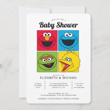 Sesame Street Pals Baby Shower Invitation