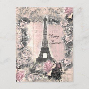 Shabby Chic Eiffel Tower & Roses