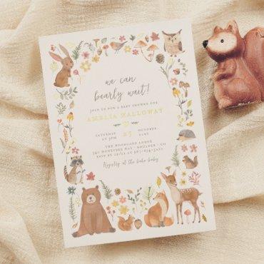 Shiny Bearly Wait Woodland Animals Baby Shower Foil